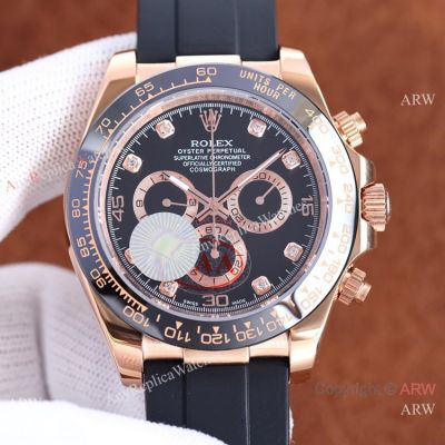 Swiss Quality Rolex Daytona Citizen Watch Rose Gold Diamonds